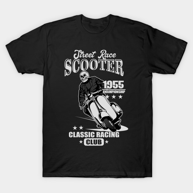 55 SCOOTER RACING T-Shirt by beanbeardy